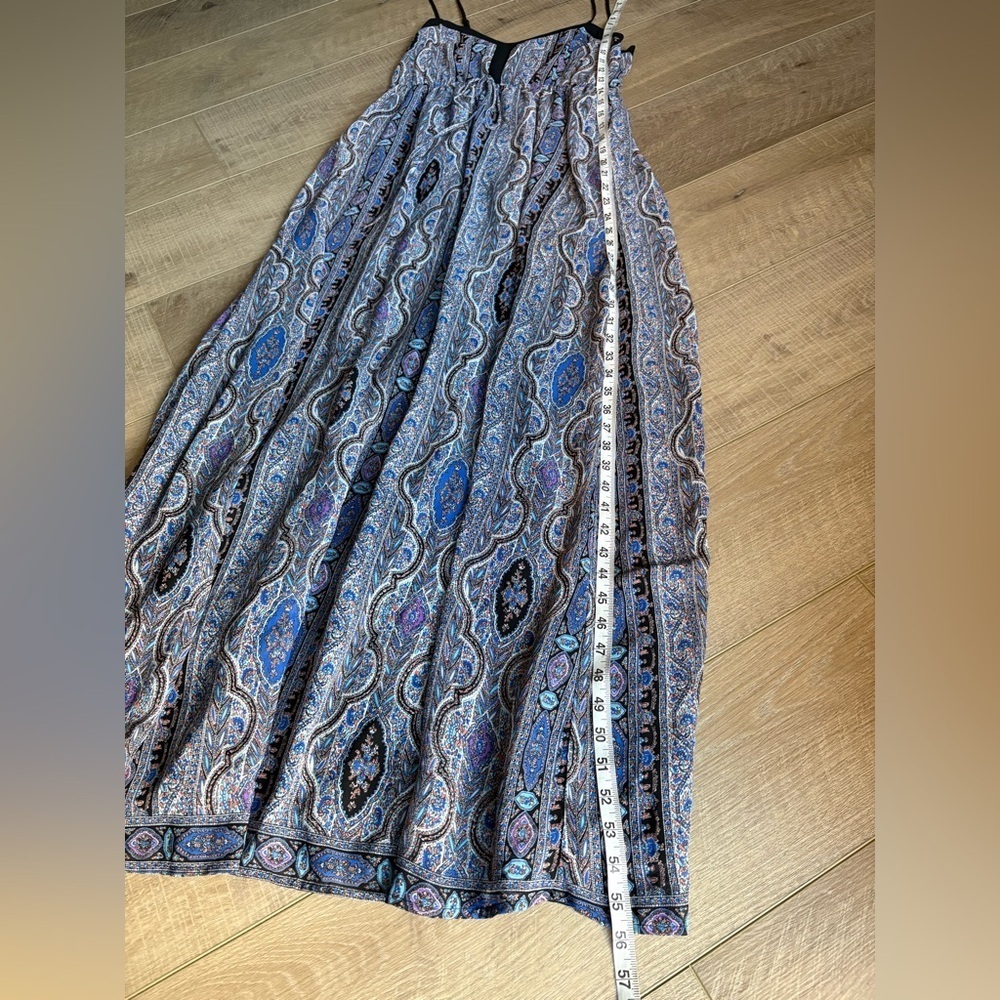 Doe & Rae Gray and Black Sleeveless Sweetheart Maxi Sundress - Picture 5 of 6